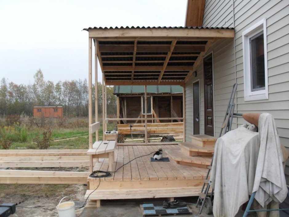 Пристрой веранда к Садовому домику