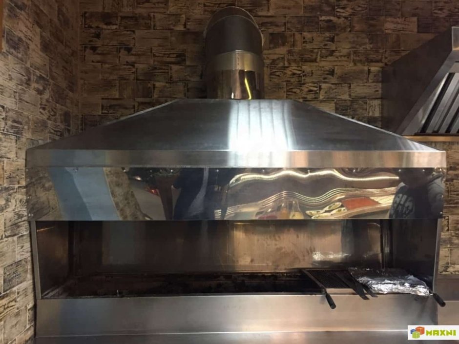 Мангал для ресторана с вытяжкой - МНГ-08