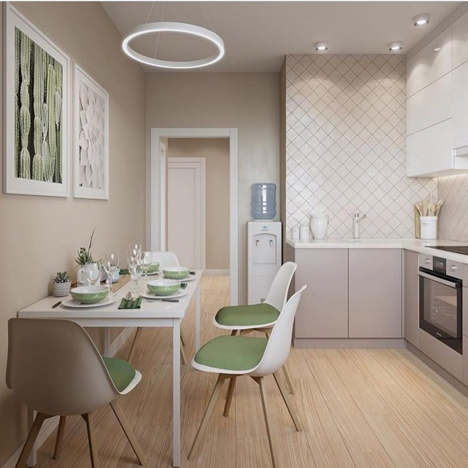 Кухня в розовых тонах