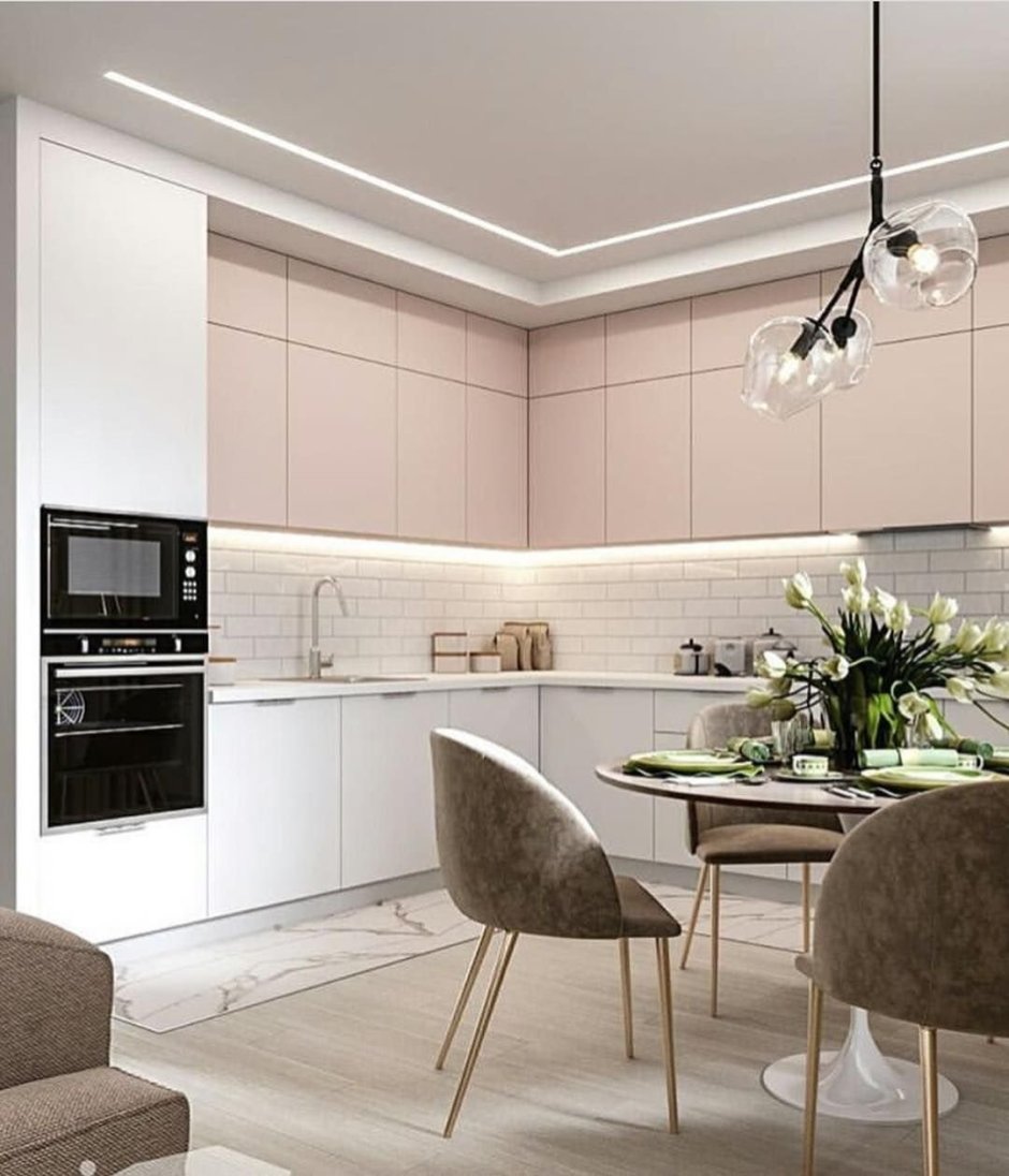 Кухни в постель ных тонах