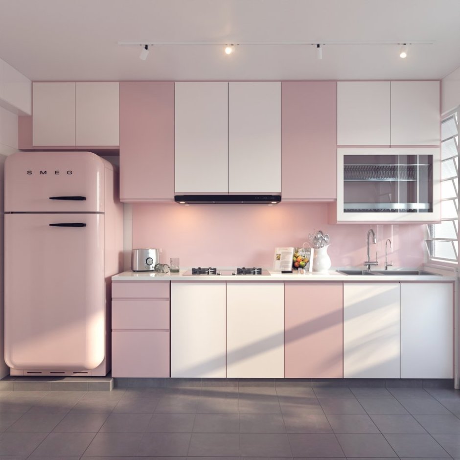 Кухня в пастельных тонах