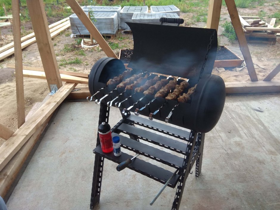 Мангал в стиле лофт чертежи