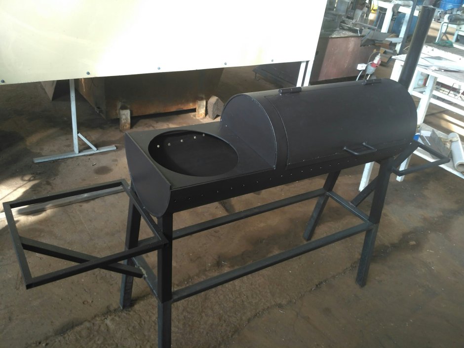 Мангал с коптильней из газового баллона 27л