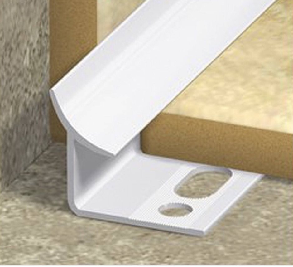 Раскладка-уголок под плитку 7-8мм внутренняя 2.5м белая
