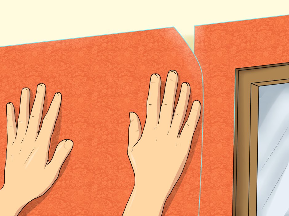 Обои на углах дверей