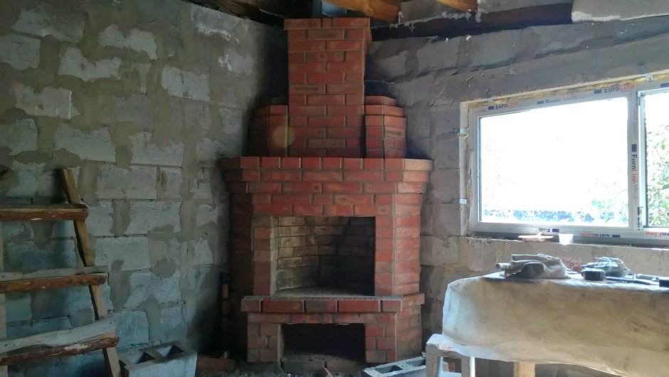 Камин в гараже