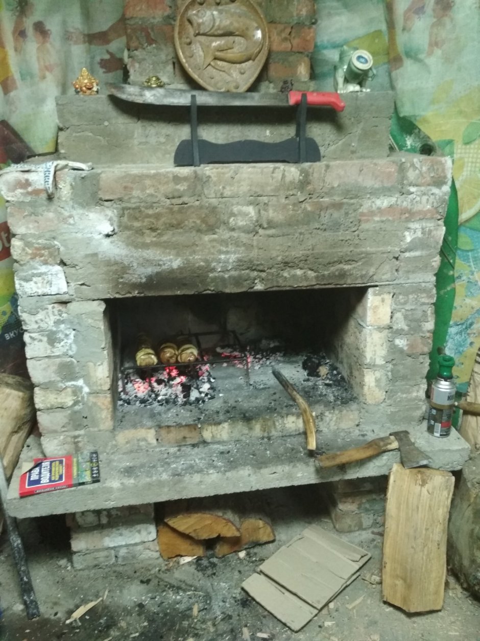 Камин в гараже