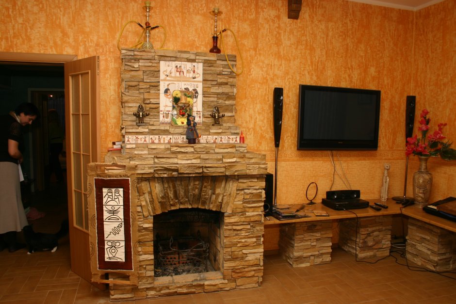 Камин в гараже своими руками