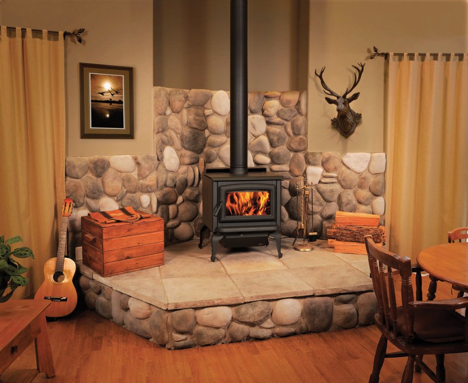 Камин в гараже