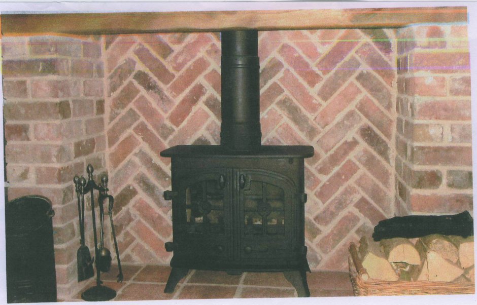 Печь камин в гараже