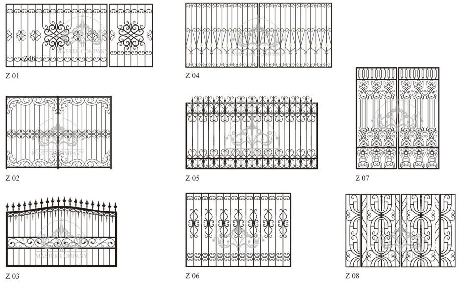 Решетка сварная dwg для бетонного забора