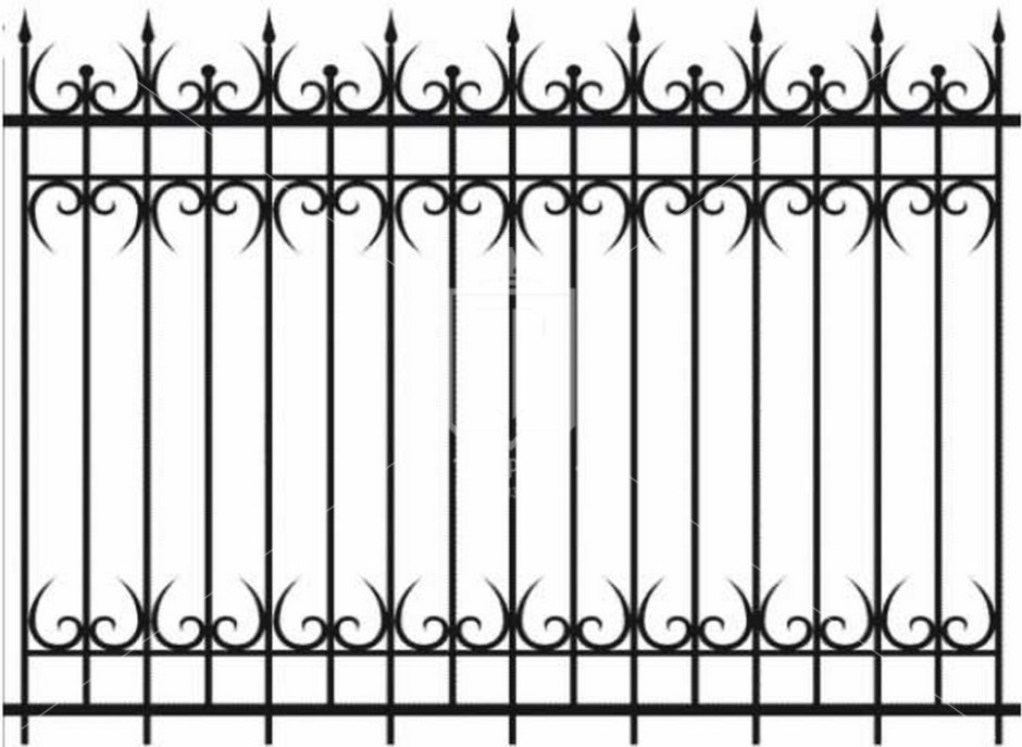 Забор решетка металлический