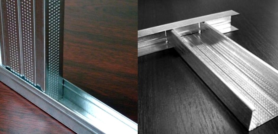 Монтаж перегородки из профиля 100х50