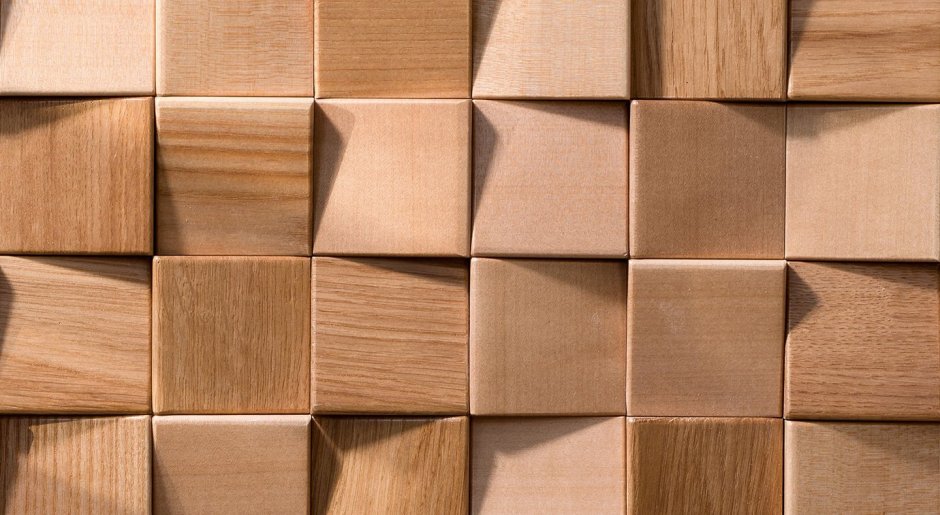 Деревянные панели квадратные