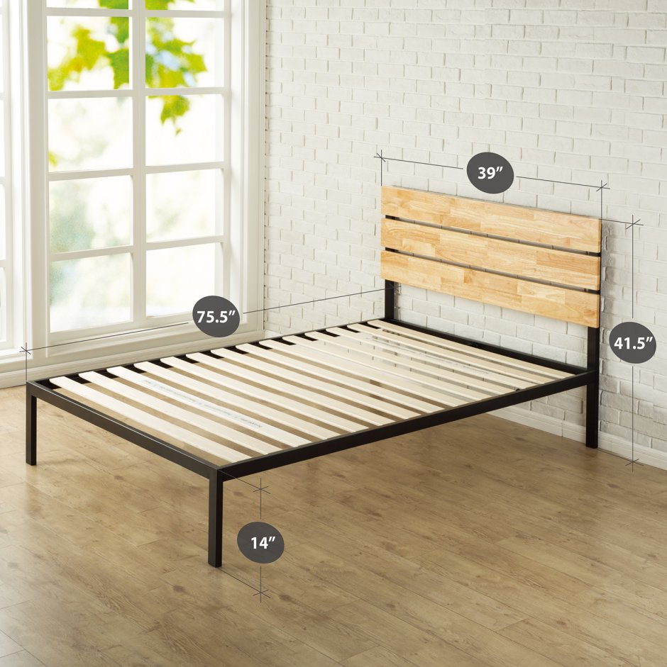 Кровать металл дерево