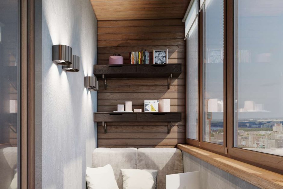 Отделка лоджии ламинатом