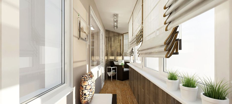 Отделка балкона керамогранитом