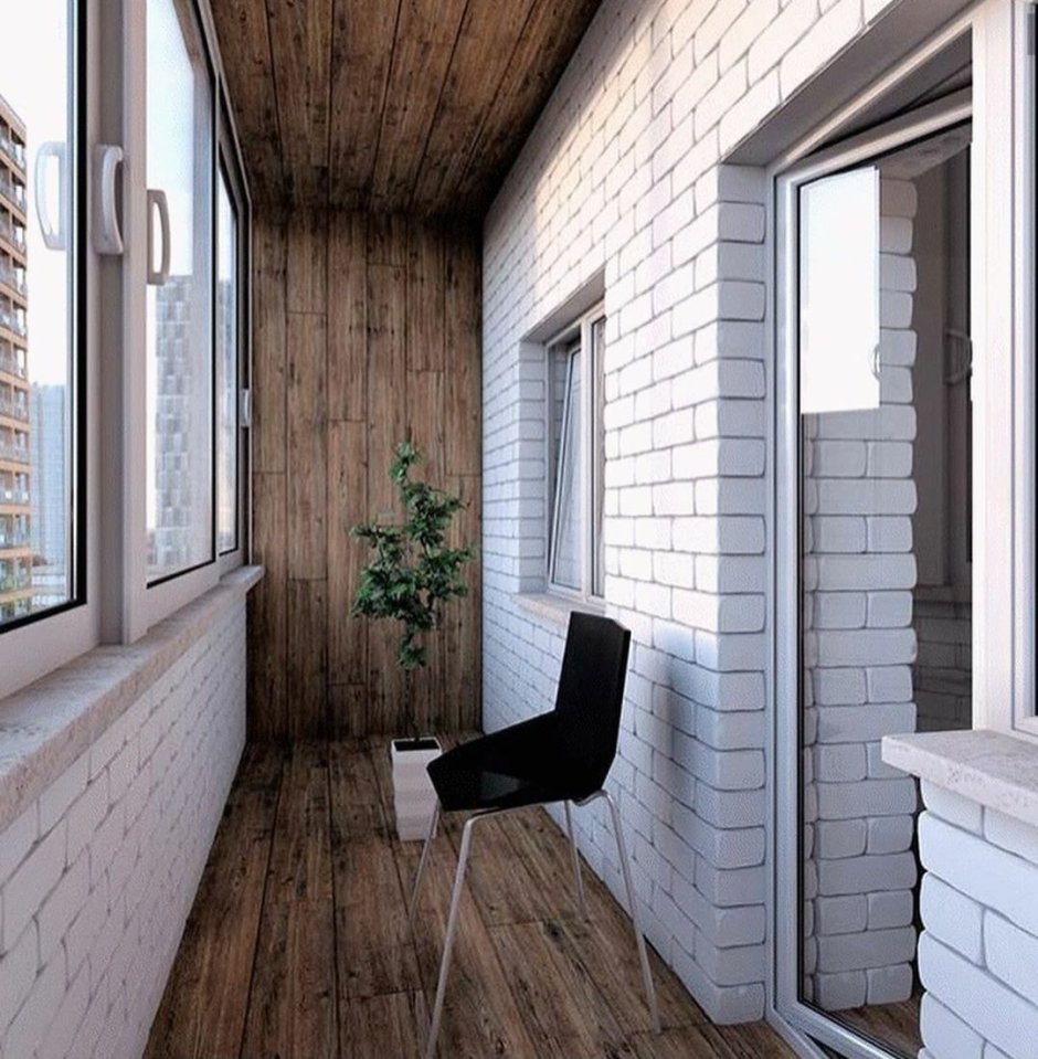 Отделка лоджии ламинатом