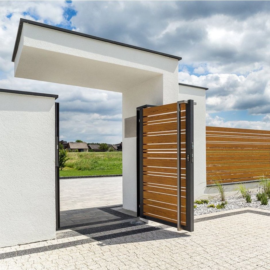 Откатные ворота лофт