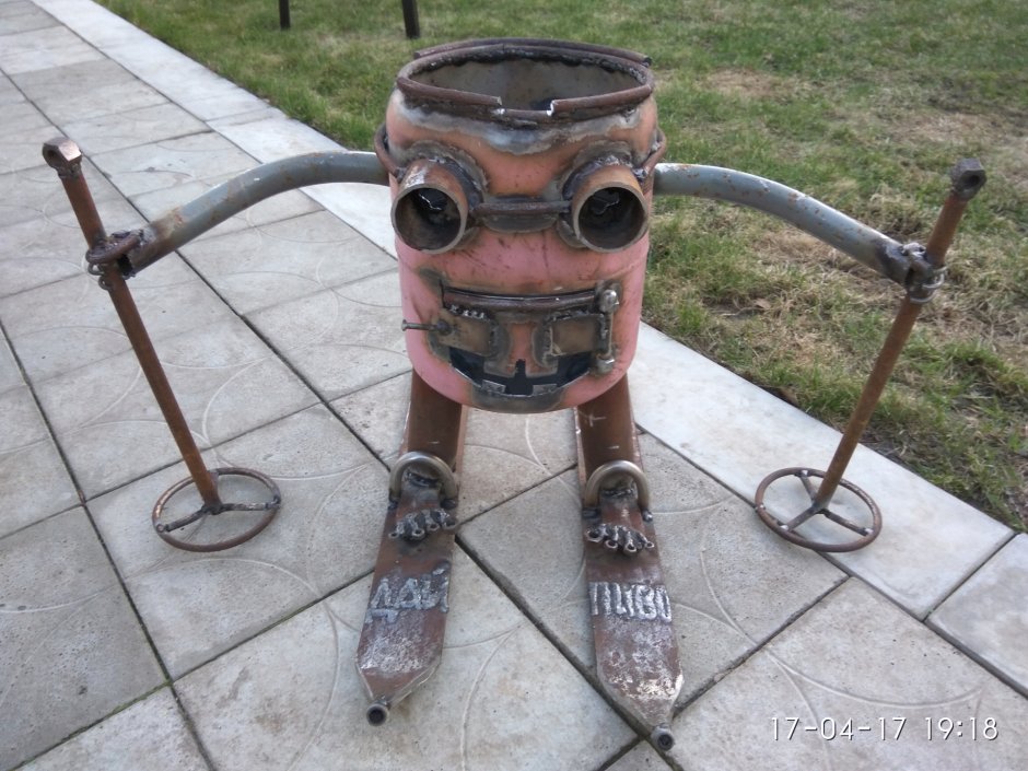 Печь для казана из газового баллона