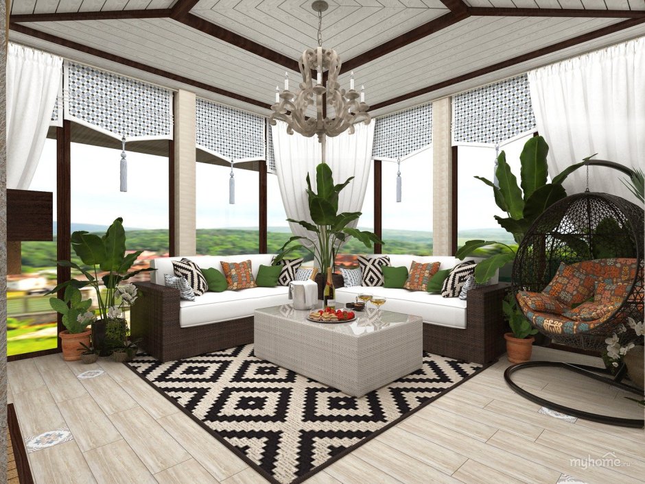 Открытая терраса в Восточном стиле