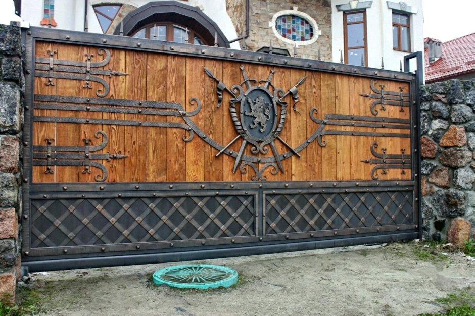 Распашные ворота с калитки (w3,0xh3,5м)