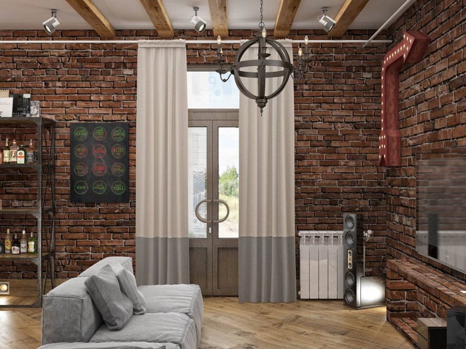 Шторы Индастриал лофт