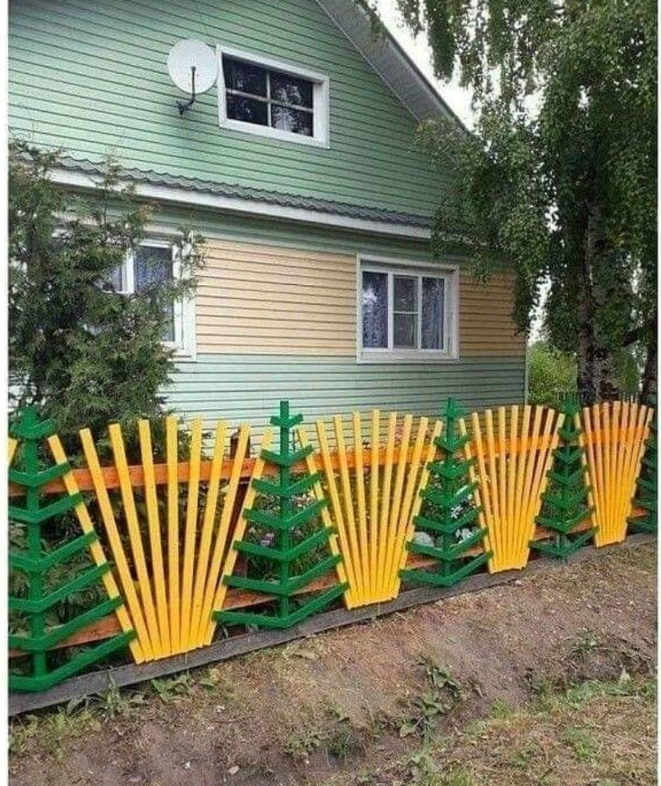 Забор елочка из штакетника