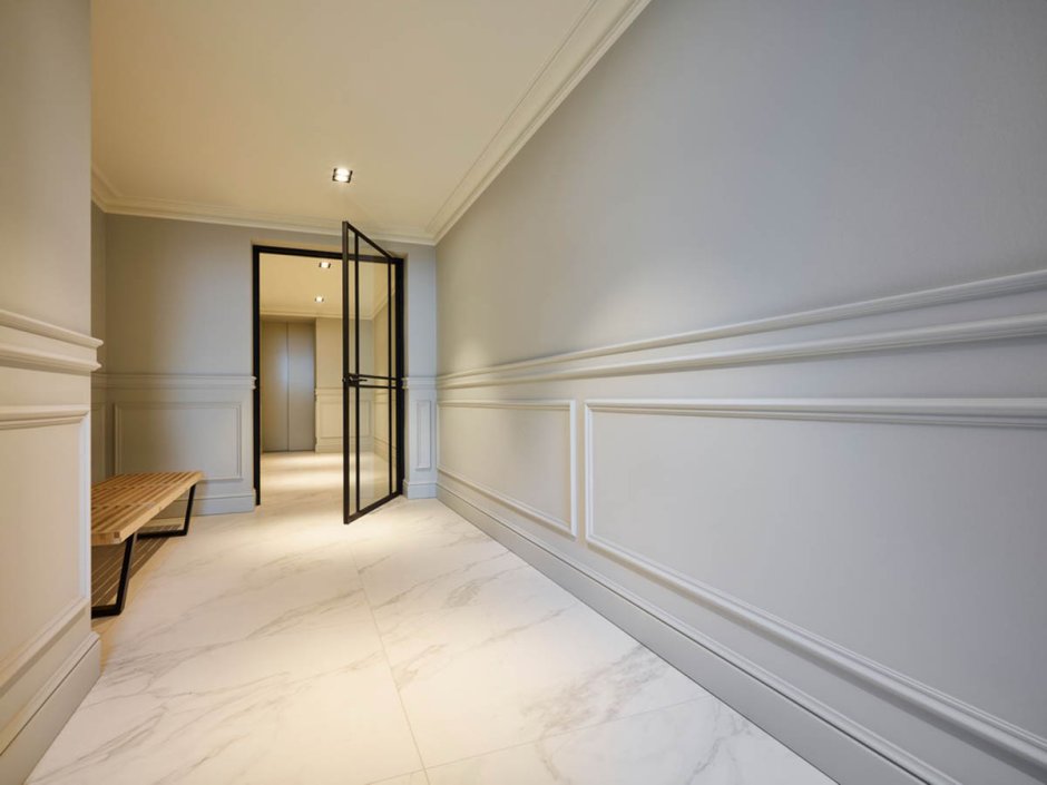 Плинтус дюрополимер напольный 120 мм белый