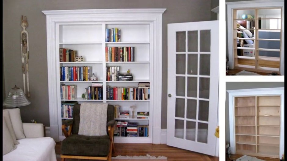 Книжные шкафы в нишах