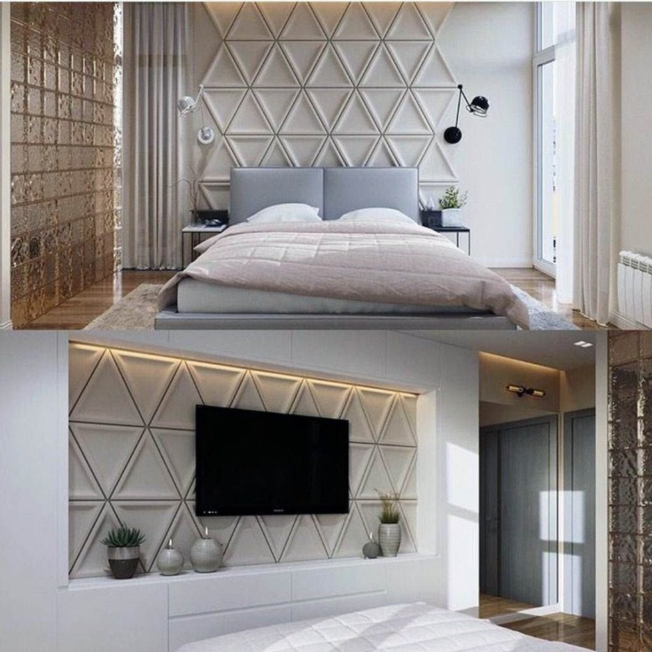 Телевизор напротив кровати