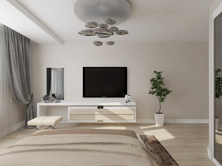 Декорирование стены с телевизором