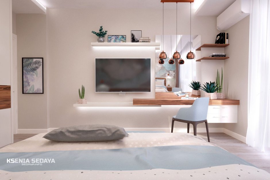 Зеркальная плитка телевизор в спальне