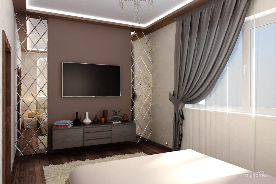 Спальная комната с телевизором