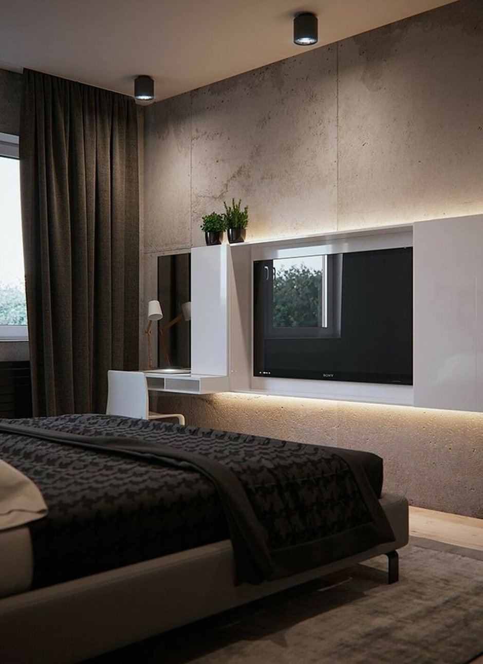 Спальня-гостиная в стиле арт деко