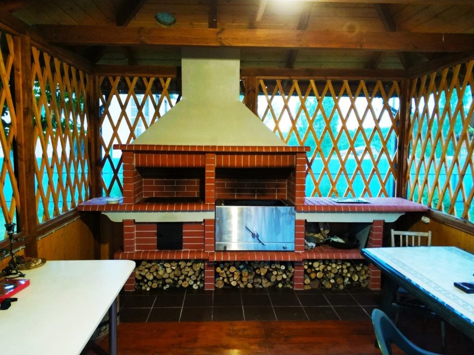 Беседка 6 на 4 с мангалом