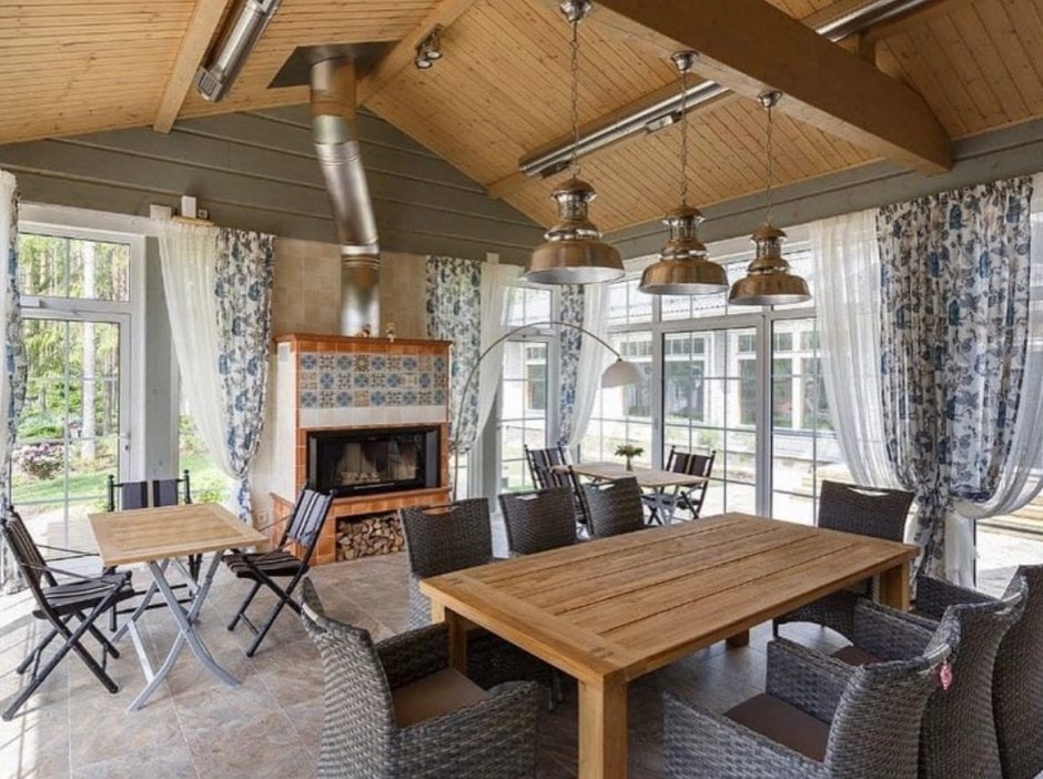 Веранда с барбекю