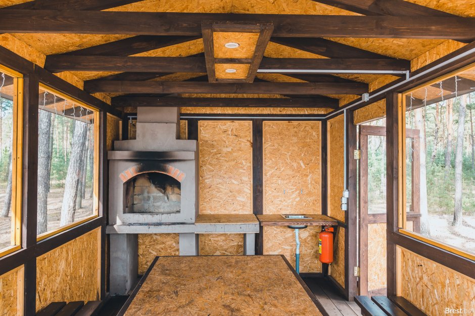 Гриль домик внутри