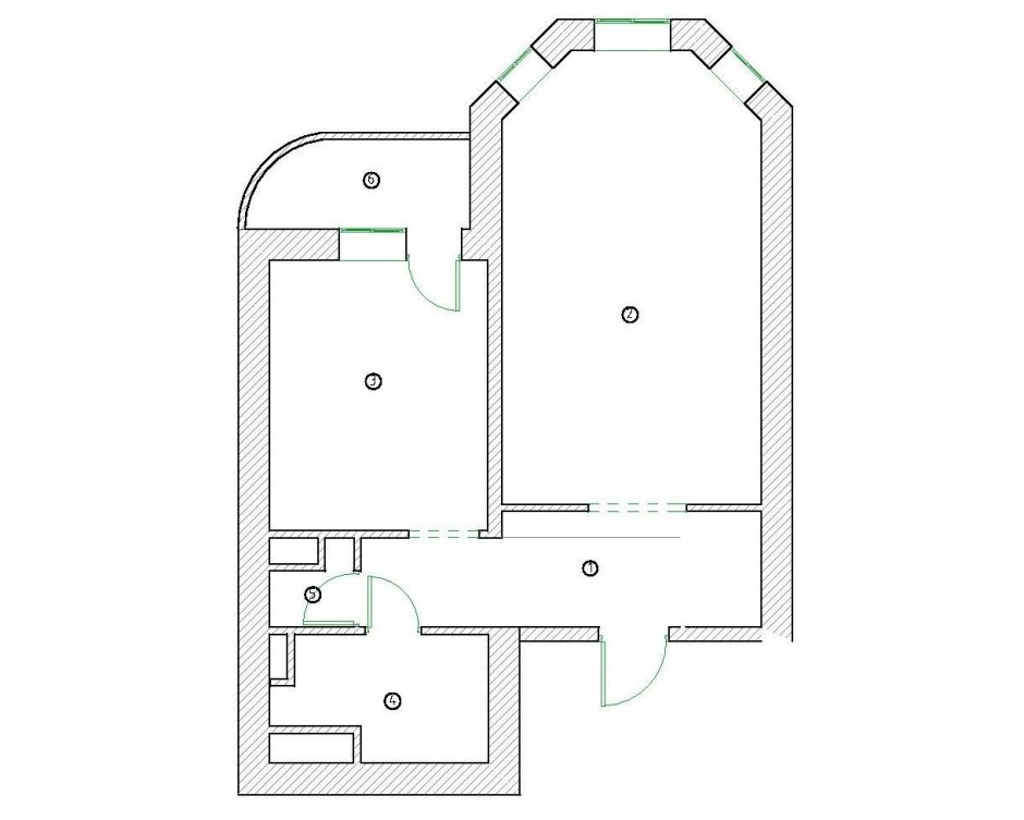 Планировка однокомнатной квартиры с эркером