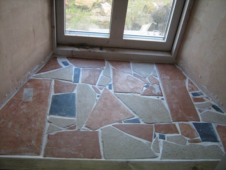 Подоконник из плитки