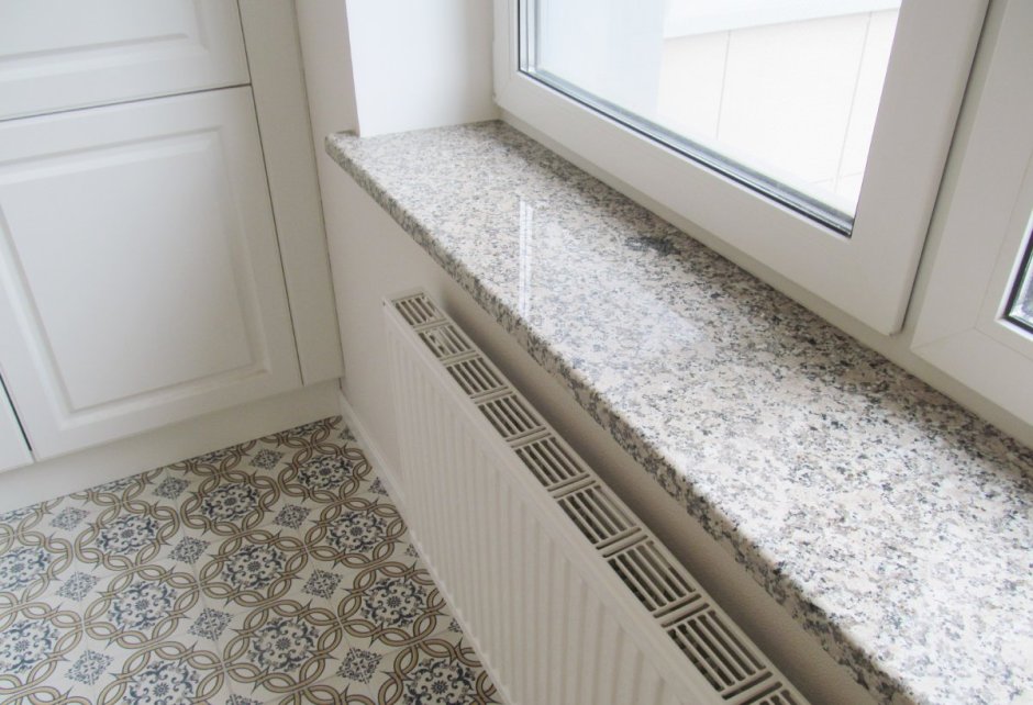 Отделка подоконника плиткой