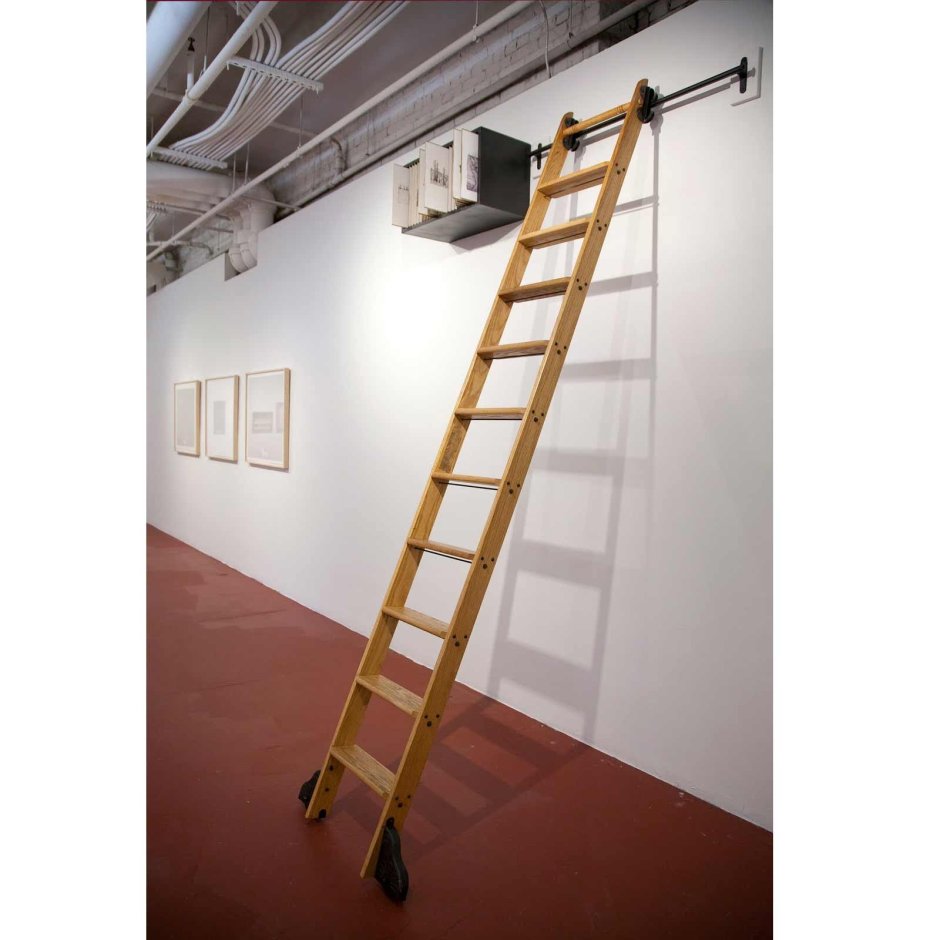 Откатная лестница для антресольного этажа