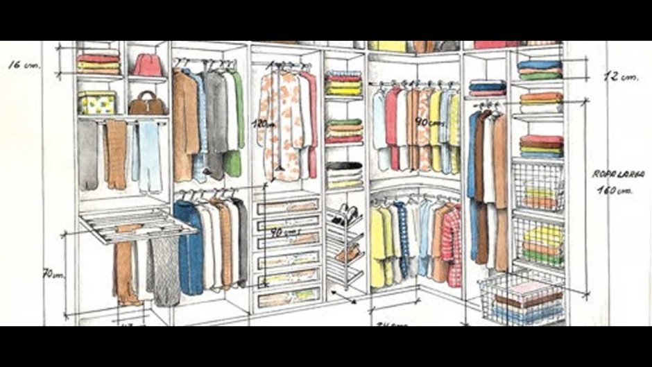 Эргономика гардеробной Нойферт