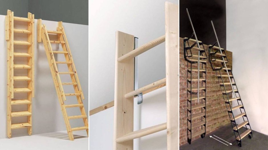 Лестница стационарная деревянная OMS 65/290