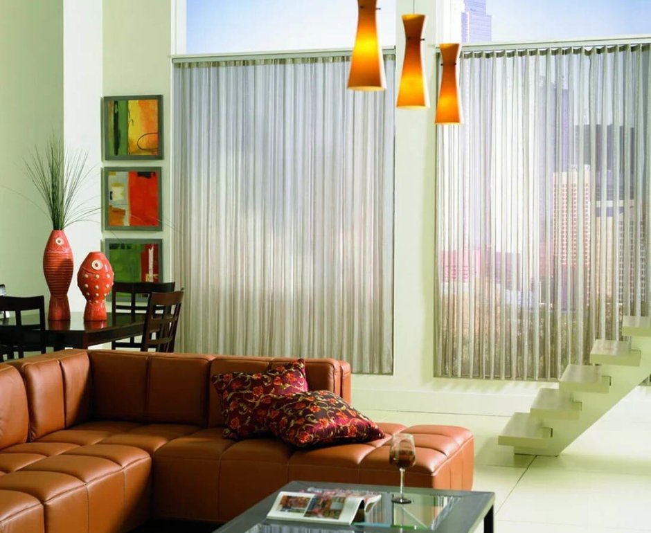 Вертикальные жалюзи в гостиную