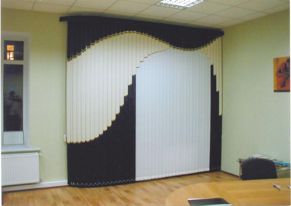 Вертикальные жалюзи с тюлью