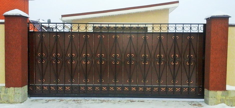 Кованые откатные ворота Коварт