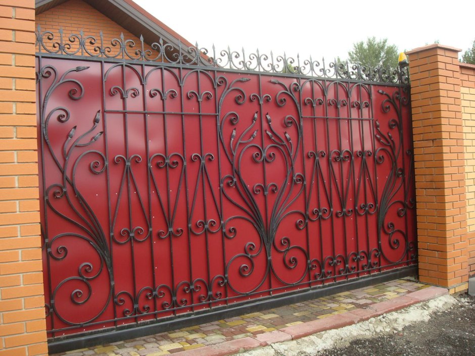 Ворота раздвижные откатные кованые