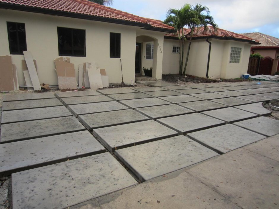 Залить двор бетоном