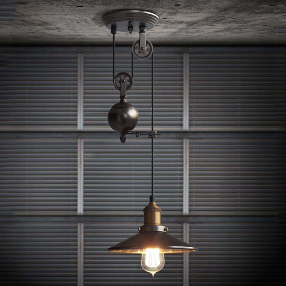 Подвесной металлический светильник Loft Edison Retro
